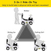 3 in 1 Toddlers Sliding Pushing Cart Riding Car w/ Sound