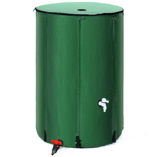 100 Gallon Portable Rain Barrel Water Collector Tank with Spigot Filter