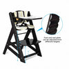 Adjustable Height Wooden Baby High Chair with Removeable Tray