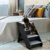 4-Step Wooden Ramp Carpeted Pet Stairs with Handle