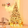 Pre-Lit Premium Snow Flocked Hinged Artificial Christmas Tree-9'