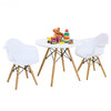 3 Piece Kids Modern Round Table Chair Set