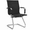 Set of 2 Office Guest Chairs Waiting Room Chairs -Black