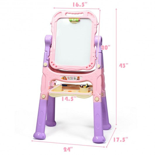 Kids Flip-Over Magnetic Double Sided Art Easel