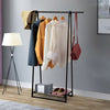Folding Clothes Hanger with Extendable Hanging Rod-Black