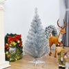 3 ft Silver Tinsel Christmas Tree with Plastic Stand
