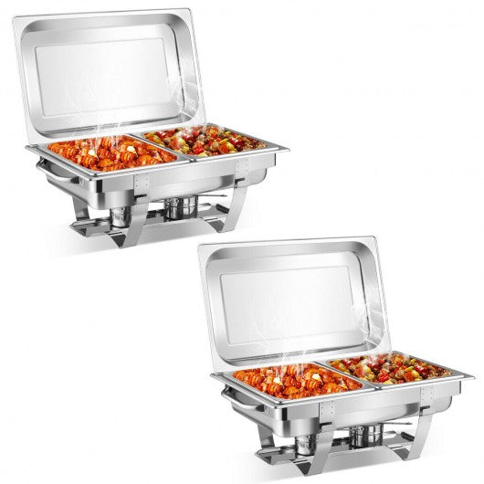 2 Packs Stainless Steel Full Size Chafing Dish