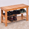 3 Tier Bamboo Bench Storage Shoe Shelf
