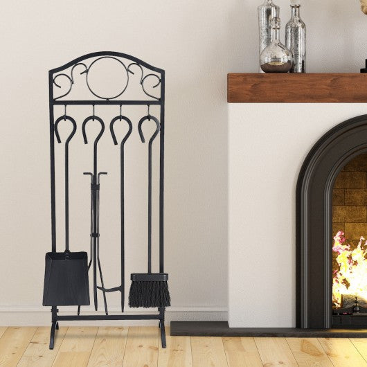 5 Pieces Decor Holder Fireplace Tools Set