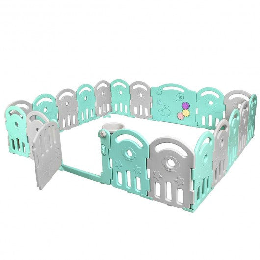 20 Panel Playpen with Music Box & Basketball Hoop
