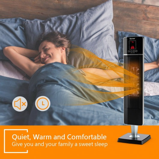 1500W Portable Tower Heater with Timer Remote Control
