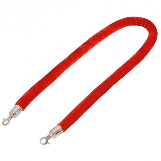 Crowd Control Velvet Rope with Polished Hooks