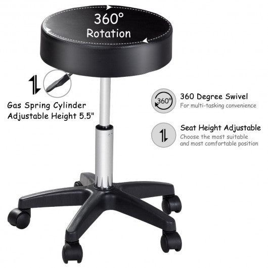 1 pc Adjustable Hydraulic Rolling Swivel Massage Spa Bar Stool