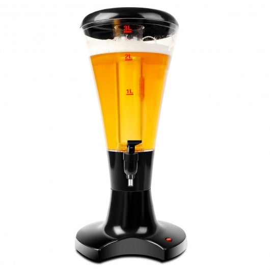 3L Draft Beer Tower Dispenser with LED Lights