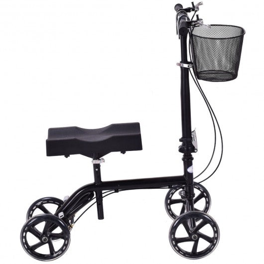 Foldable Knee Walker Scooter Turning Brake Basket