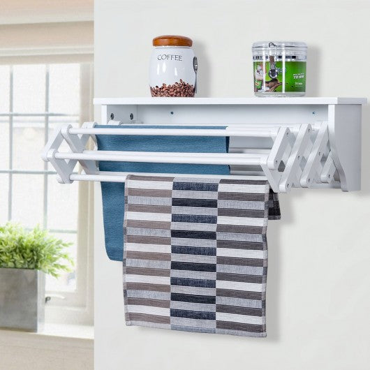 Wall-Mounted Folding Clothes Towel Drying Rack