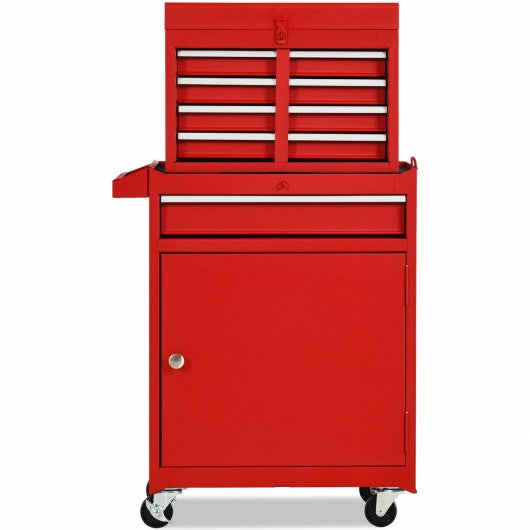 2 in 1 Tool Chest & Cabinet with 5 Sliding Drawers