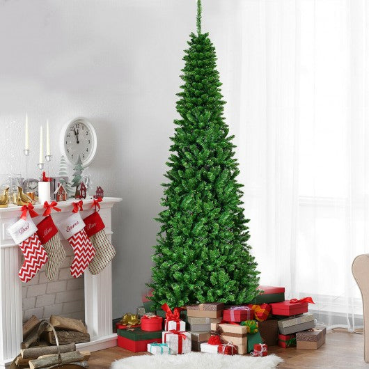 6.5' / 7.5' Preit Hinged Artificial Pencil Christmas Tree-7.5'
