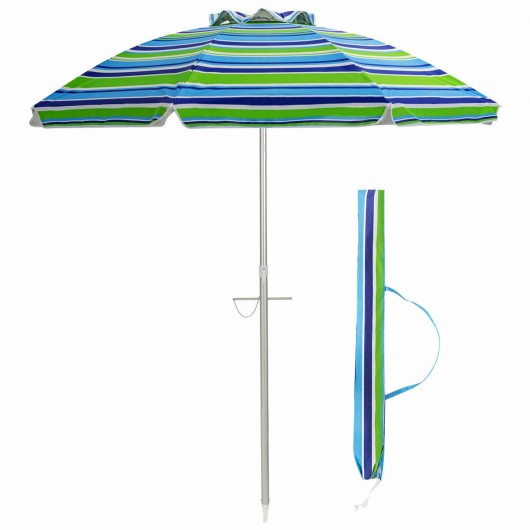 6.5FT Sun Shade Patio Beach Umbrella with Carry Bag