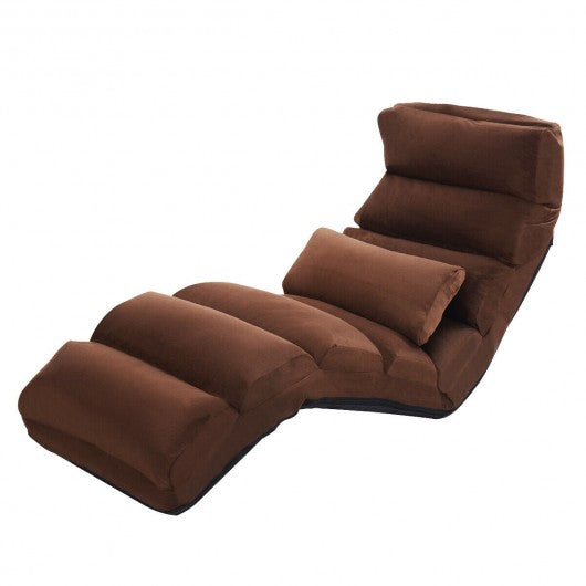 Stylish  Folding Lazy Sofa Chair with Pillow