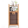 Tilt out Bamboo Shelf Slat Frame Storage Laundry Hamper