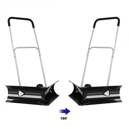 Dual Rolling Snow Pusher w/ 6