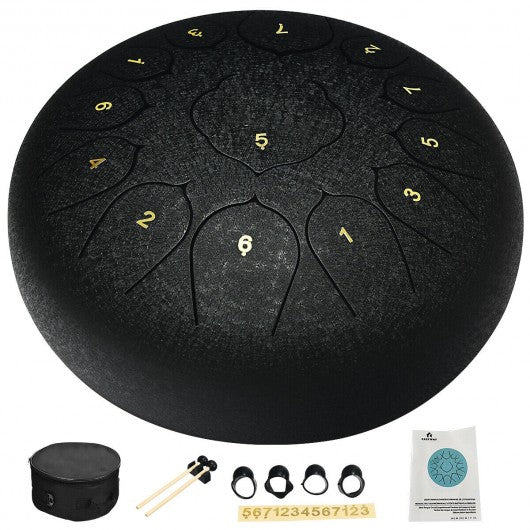 Steel Tongue Handpan Drum 13 Notes 12€�