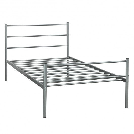 Twin Size Metal Bed Frame Platform with Headboard