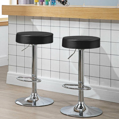 1 PC Round Bar Stool Adjustable Swivel Pub Chair