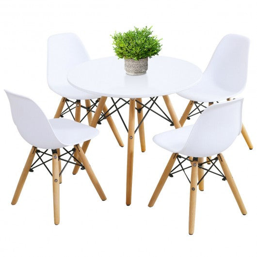 5 Piece Kids Mid-Century Modern Table Chairs Set
