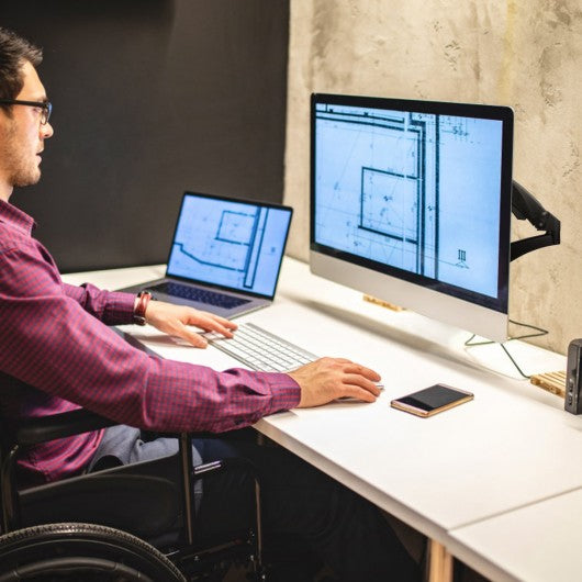 51 lbs TV Wall Mount Hydraulic Arm Adjustable Monitor Bracket