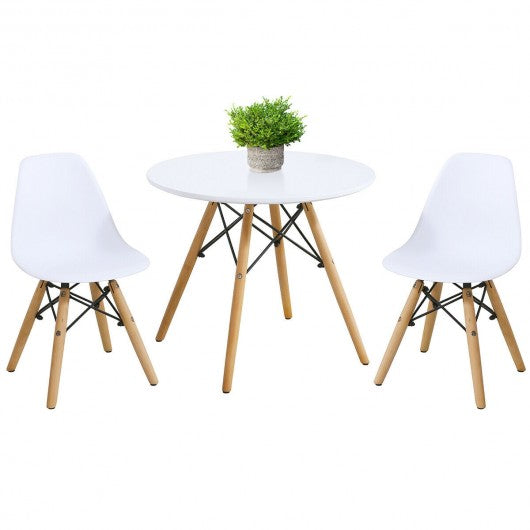 Kids Modern Dining Table Set with 2 Armless Chairs