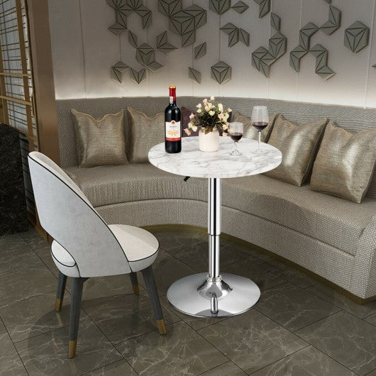 Round Height Adjustable Bistro Bar Table