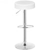 Adjustable Round Leather Swivel Seat Bar Stool