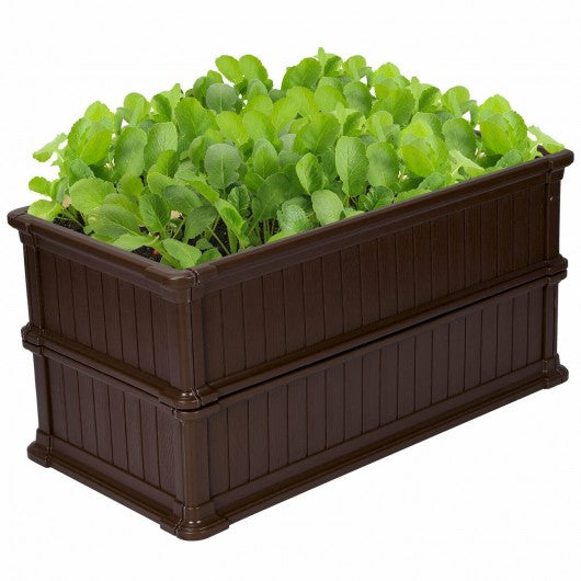2 PCS Raised Garden Rectangle Plant Box