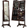 Mirrored Jewelry Cabinet Storage with Drawer and Led Lights