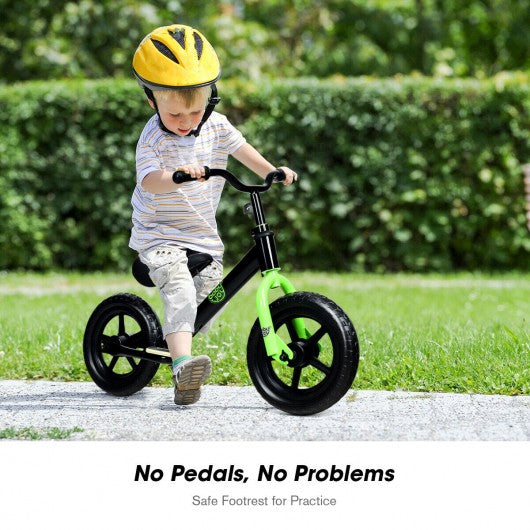 12 Kids No Pedal Balance Bike with Adjustable Seat bingey