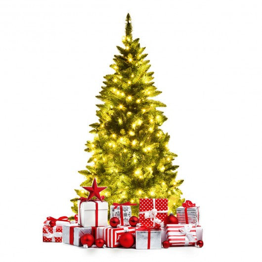 5' / 6' Prelit Artificial Half Christmas Tree with 8 Flash Modes-5'