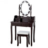 Makeup Dressing Table with Lighted Mirror and Touch Switch