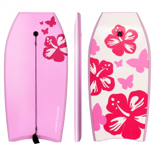 Goplus 41'' Lightweight Bodyboard Surfing w/ Leash