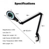 LED Magnifying Glass Desk Lamp w/ Swivel Arm