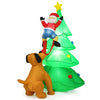 6.5 ft Outdoor Inflatable Christmas Tree Santa Decor with LED Lights