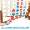 Wooden 4 in a Row Game Toy For Adults Kids with Carrying bag