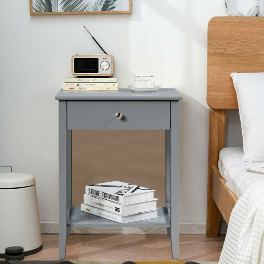 Wooden Nightstand  End Table Storage Display