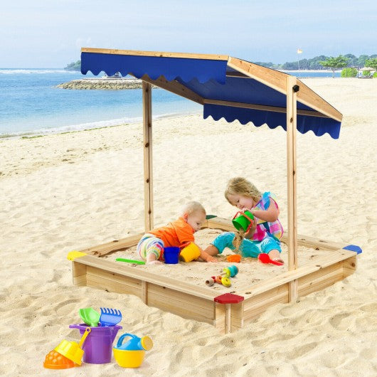 Kids Outdoor Playset Wooden Sandbox