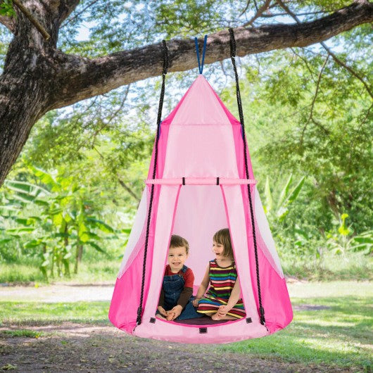 Kids Hanging Chair Swing Tent Set