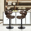 Set of 2 Adjustable Bar Stools Counter Height Chairs