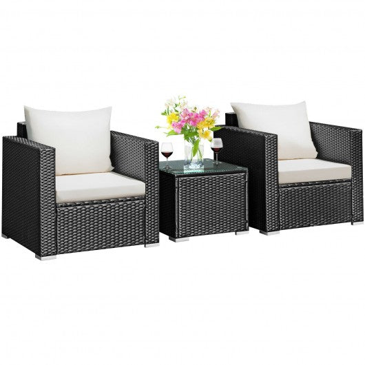 3PCS Patio wicker Furniture Set