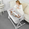 Baby Height Adjustable Bassinet w/ Washable Mattress-White