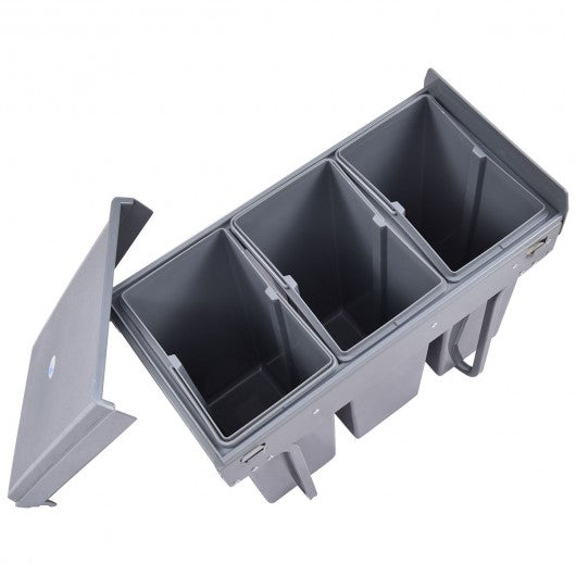 8 gal 3 Compartment Pull Out Recycling Waste Bin
